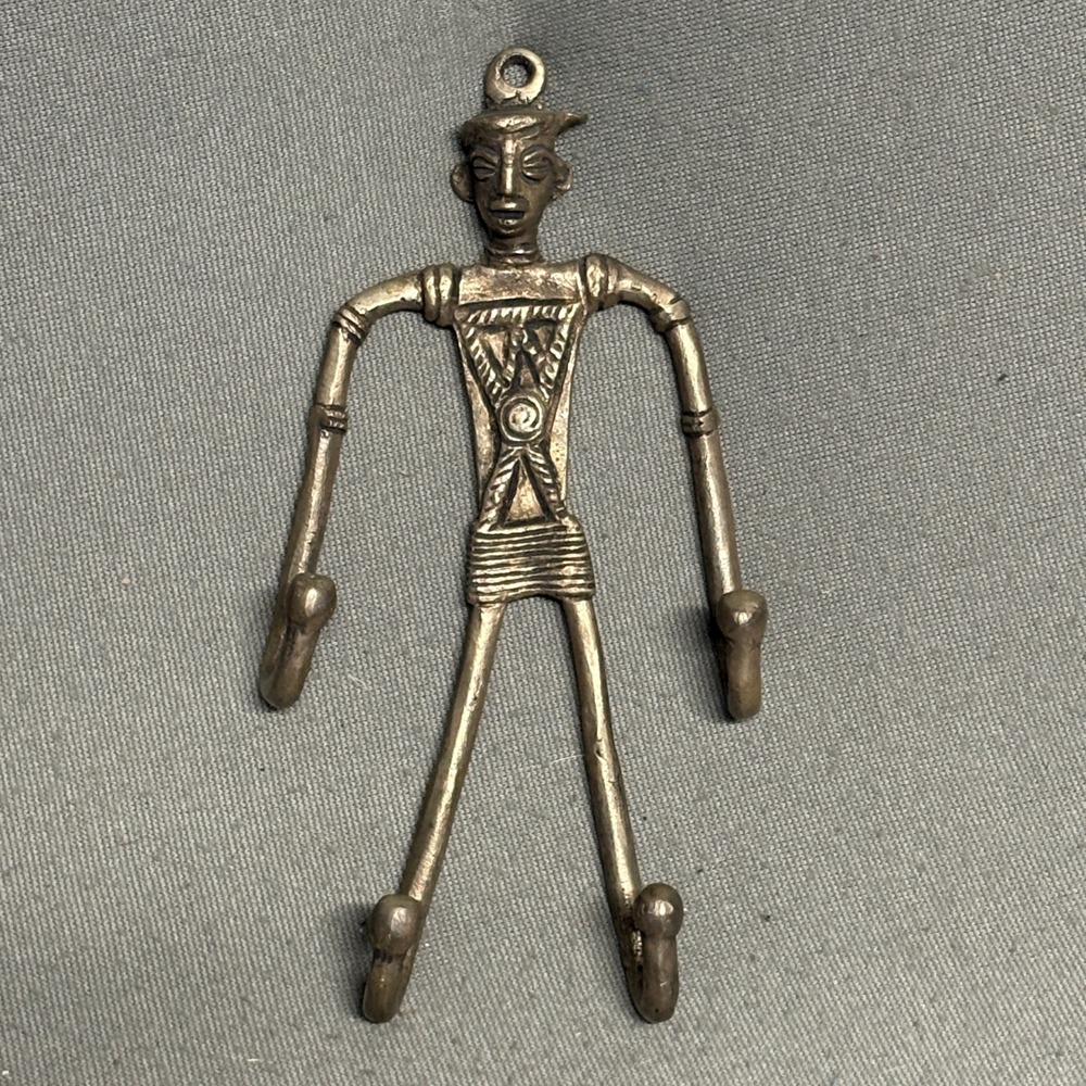 Tribal Wall Hook Figure approx. 6.5" Handmade Folk Art‎ Metal Sculpture